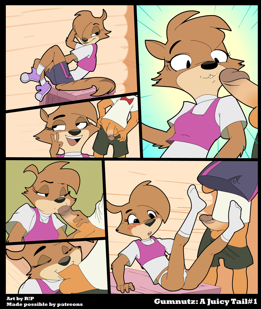 2015 anthro balls blush bow_tie brother brother_and_sister comic english_text fellatio female flaccid gumnutz:_a_juicy_tale half-closed_eyes incest male mammal marsupial numbat open_mouth oral page_1 penis r!p sex shoes sibling sister thighhighs tongue uncut