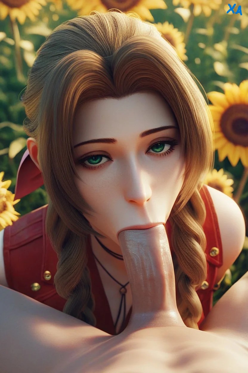 aerith_gainsborough ai_generated blowjob final_fantasy final_fantasy_vii tagme