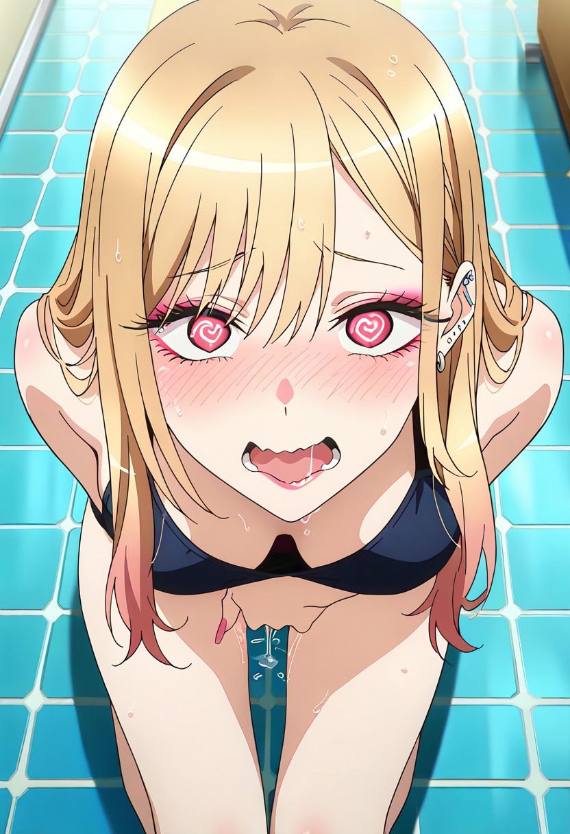 1girls, ai generated, clothed, female, fingering, hypnosis, kitagawa marin, masturbation, solo, sono bisque doll wa koi wo suru
