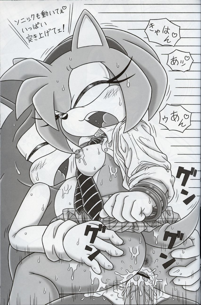 amy_rose anthro anus breasts censored closed_eyes clothing cum cum_inside dress female furry furry_bomb gloves greyscale hedgehog japanese_text karate_akabon male mammal monochrome mostly_clothed necktie nipples open_mouth penetration penis pussy sex simple_background sonic_(series) sonic_the_hedgehog straight text vaginal_penetration vein veiny_penis