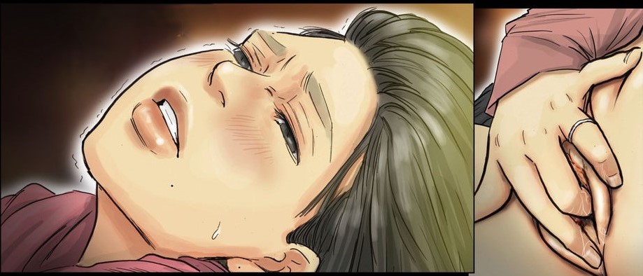 cum in cervix, female, fingering pussy, fingering self, itching, itching cervix, kuroneko smith, obaa-san no karada ga kimochi yosugiru kara, oblivious to impregnation, pretending, pussy, secretly horny, secretly loves it, secretly wants it, trying to push out cum, turned on, weak resistance, wedding ring, worried female