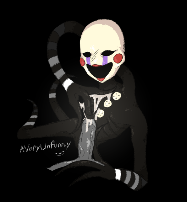 averyunfunny cum_on_hand cumshot five_nights_at_freddy's flashlight handjob marionette_(fnaf) puppet_(fnaf)