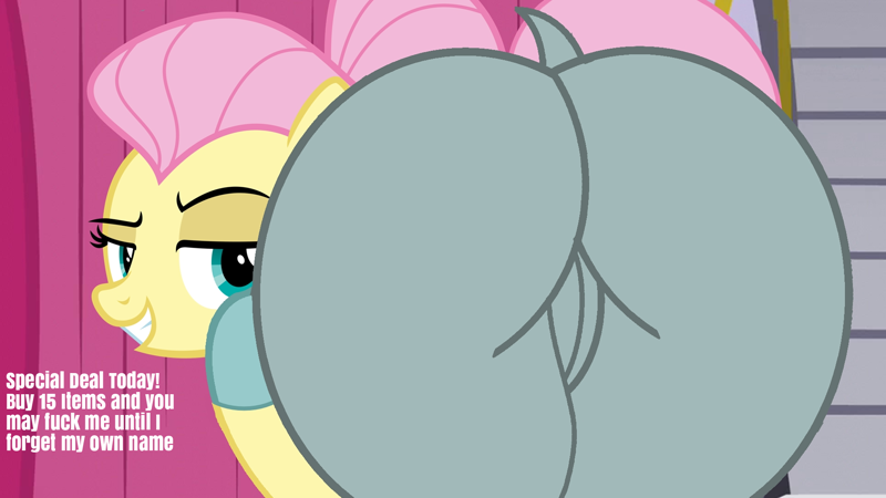 1girls accurate_art_style ass ass back_view bedroom_eyes bent_over big_ass big_butt clothed clothed_female clothing dialogue dock equine fat_ass female female_focus female_only fluttershy_(mlp) friendship_is_magic hair_bun hasbro indoors looking_at_viewer looking_back mare my_little_pony pegasus presenting presenting_ass rear_view severeshy smile smiling smiling_at_viewer solo solo_female solo_focus talking_to_viewer text the_lunar_archer tight_clothing