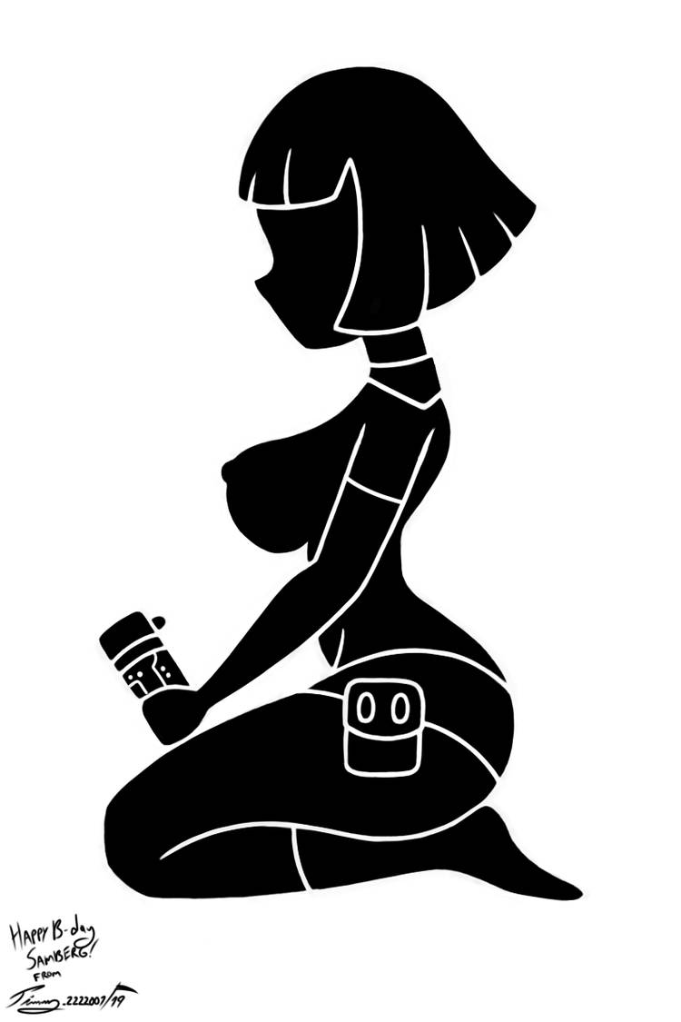 1girls black_and_white danny_phantom madeline_fenton nickelodeon silhouette solo timmy22222001