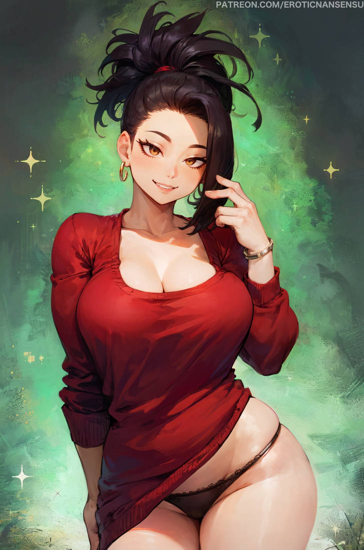 ai_generated ass big_breasts breasts curvy_female erocticnansesu momo_yaoyorozu my_hero_academia thick_thighs