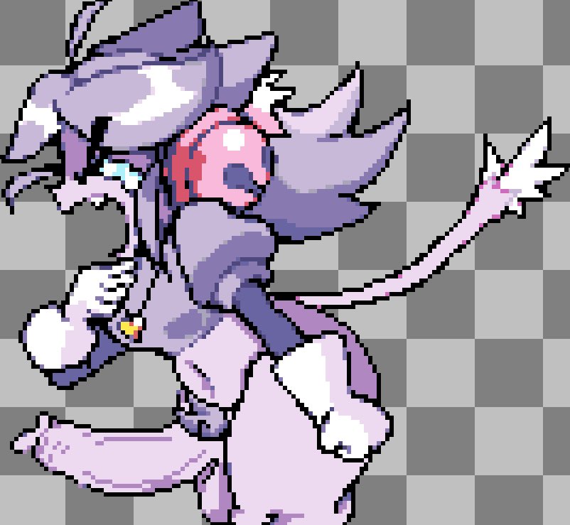 1futa, angry, artist request, cat ears, cat tail, catgirl, crying, deltarune, deltarune chapter 5, dickgirl, erected, erected penis, female, futanari, gray hair, irritable ghost (deltarune), mad mew mew, mew mew (undertale), partially clothed, pixel art, pubic hair, side view, uncircumcised