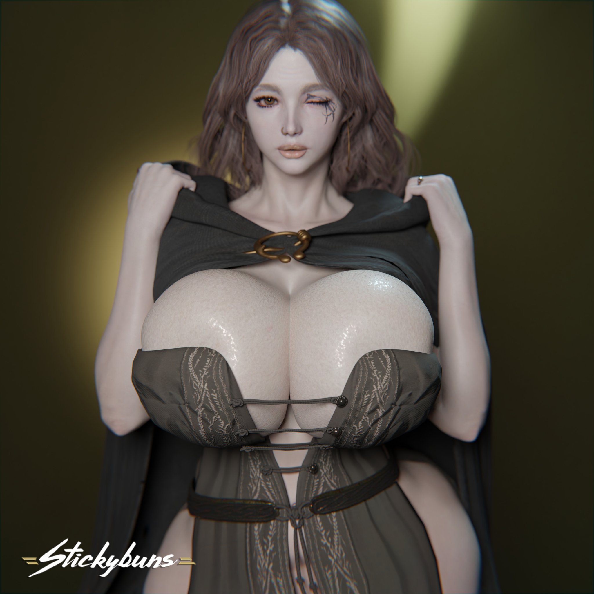 1girls, 3d, ass, big ass, big breasts, breasts, brown hair, closed eye, corset, curvaceous, curvy, curvy figure, elden ring, female, fromsoftware, hips, hourglass figure, huge ass, huge breasts, large ass, large breasts, light skin, light-skinned female, melina (elden ring), obese, pale skin, slim waist, stickybuns, thick, thick hips, thick legs, thick thighs, thighs, unrealistic proportions, voluptuous, waist, white skin, wide hips