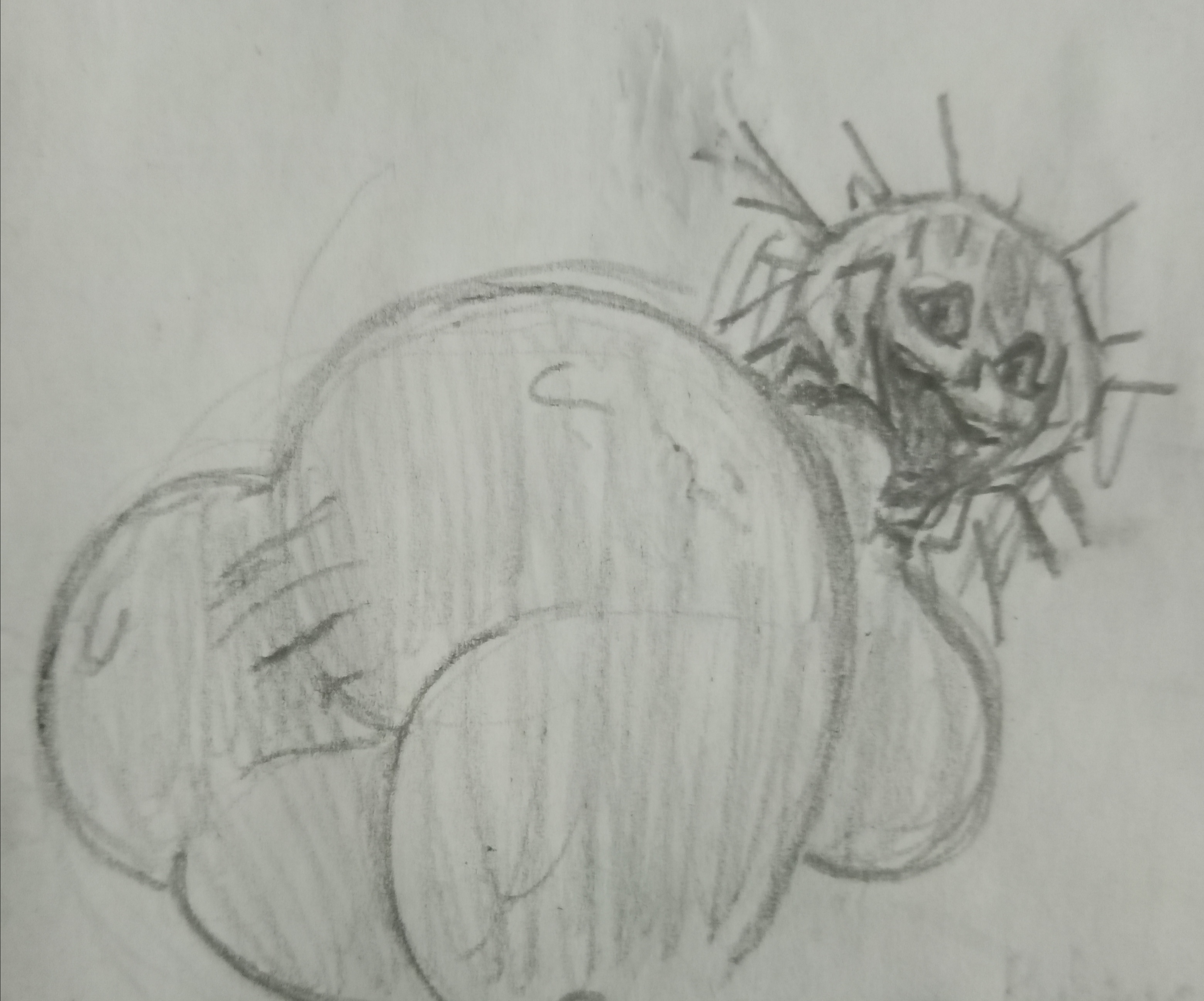 ass, big ass, doctor nowhere, female, huge ass, kaxta, looking at viewer, monster girl, mutsuhiro watanabe (real life), nightmare waifu, phen-228, sketch, solo female, teratophilia, the boiled one phenomenon