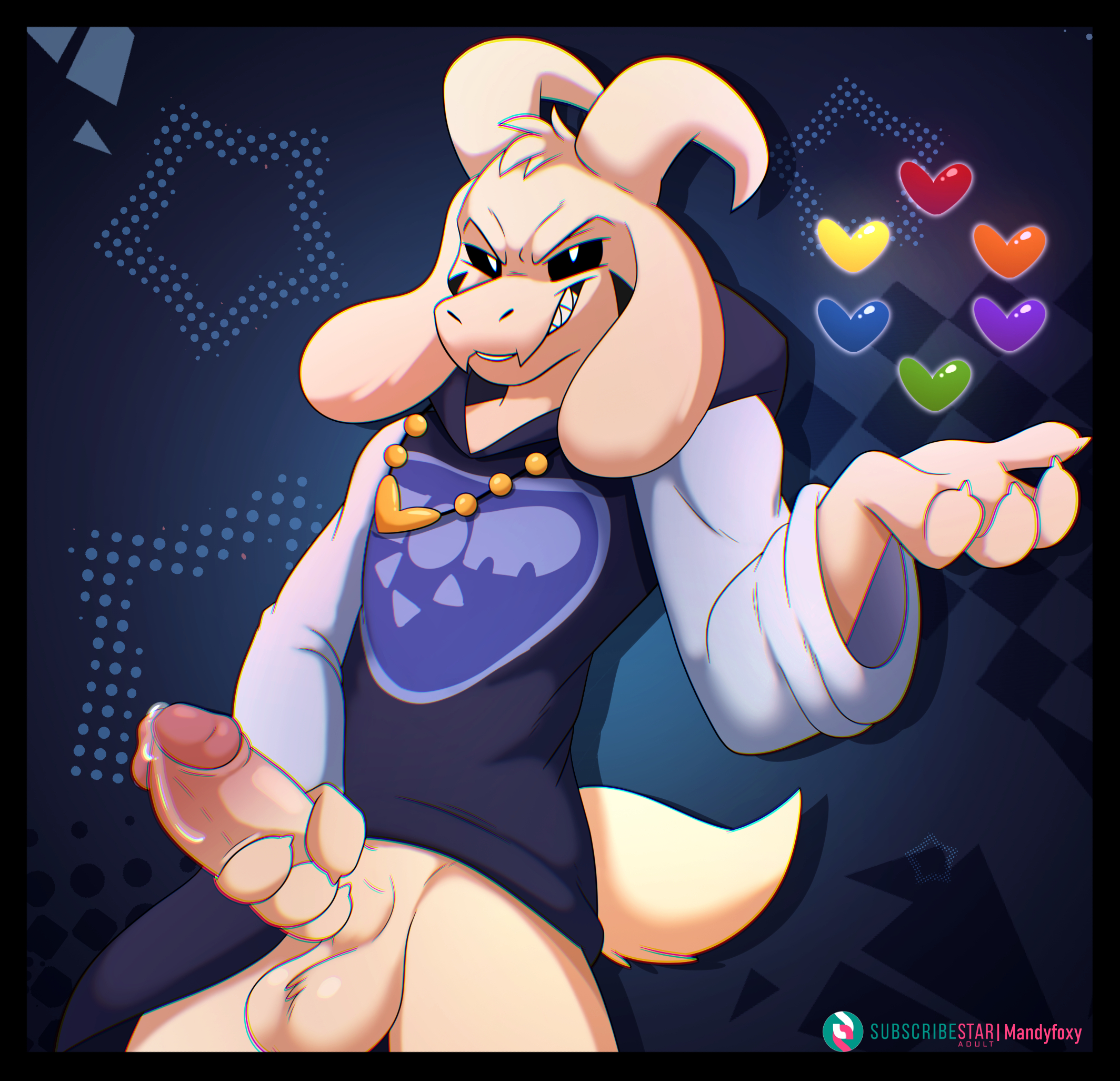 1boy, asriel (undertale), asriel dreemurr, asriel dreemurr (god form), male, male only, mandyfoxy, solo, undertale, undertale (series)