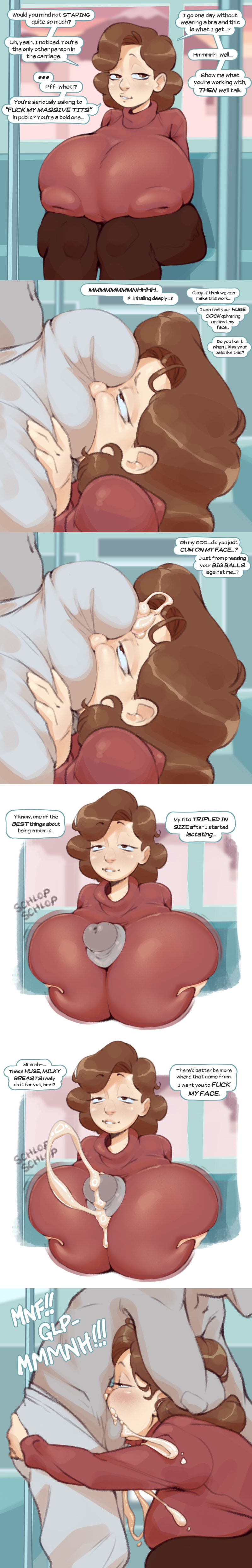 big_breasts big_cock big_dick big_penis blowjob breasts_bigger_than_head breasts_squeezed_together brown_hair clothed_titfuck clothed_titjob collage creamy_cum cuddlecore cum cum_on_breasts cumming_from_oral cumming_from_paizuri cumming_in_mouth cumshot dialogue dirty_talk facefuck female hilda_(series) huge_breasts imminent_facefuck imminent_fellatio imminent_oral imminent_sex inverted_nipples johanna_(hilda) milf mommy mommy_milkers netflix no_bra onomatopoeia paizuri penis public public_sex shirt sucking_balls text titjob train_interior wanting_sex whore_eyes