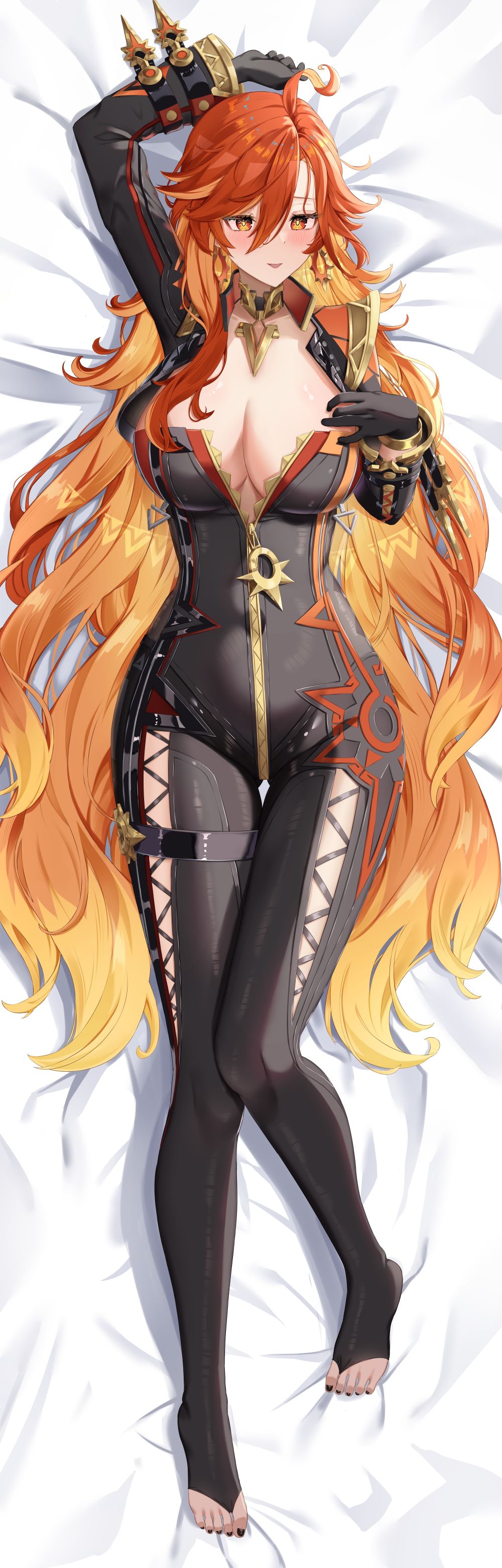 1girls, artist request, ass, big ass, breasts, female, genshin impact, mavuika (genshin impact), tagme