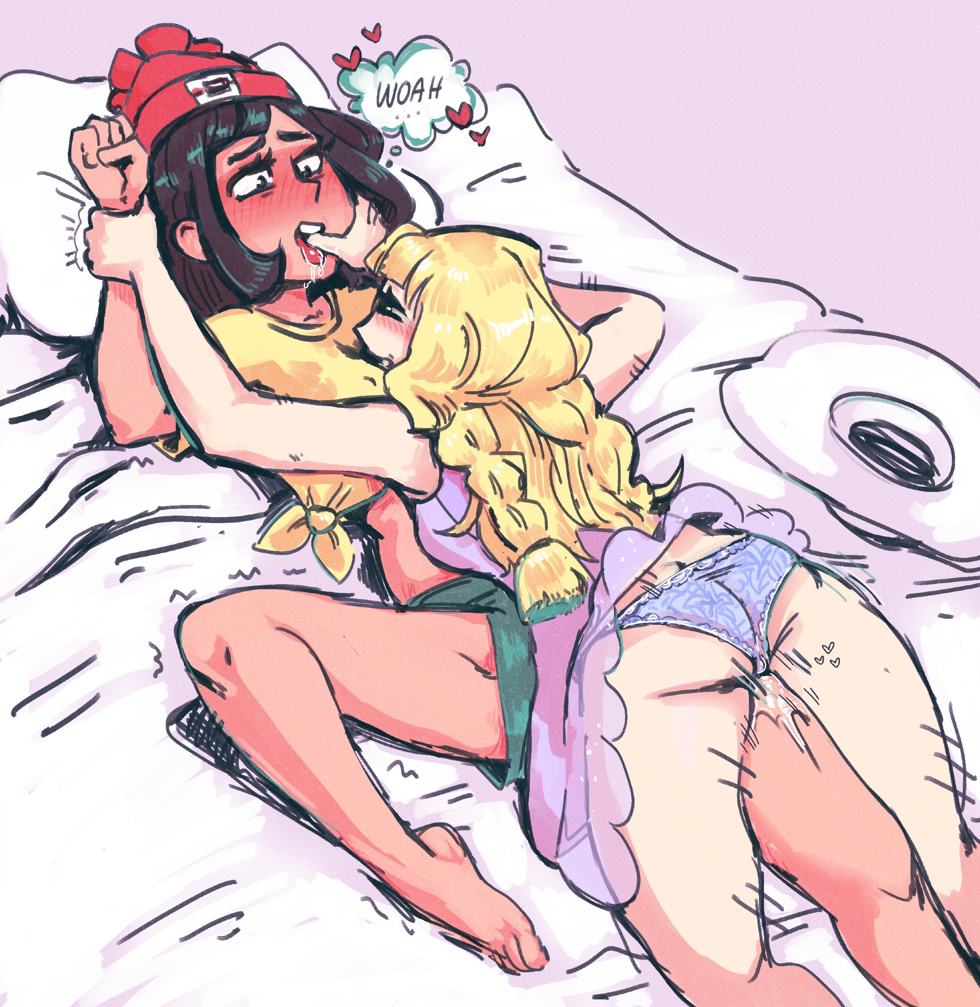 2girls, ass, big ass, breasts, currentlytr ash, female, finger in mouth, lillie (pokemon), nintendo, oral fingering, pokemon, pokemon sm, selene (pokemon), tagme, yuri