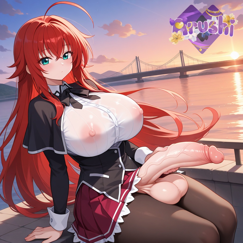 1futa, ai generated, areolae, areolae visible through clothing, arushi, ass, balls, big areola, big breasts, big nipples, big penis, big thighs, blush, breasts, bridge, cock, curvaceous, curvaceous figure, curvaceous futa, curves, curvy, curvy body, curvy figure, curvy hips, curvy thighs, dick, erect nipples, fully clothed, futa only, futanari, gigantic breasts, half-erect, high school dxd, huge breasts, huge cock, huge nipples, huge thighs, intersex, knees together, kuoh academy school uniform, large areolae, large ass, large breasts, large butt, large penis, large thighs, looking at viewer, masturbation, more at source, nipples, nipples visible through clothing, pantyhose, penis, penis out, penis under skirt, pink areola, pink nipples, rias gremory, see-through, see-through clothing, sitting, testicles, thick, thick hips, thick legs, thick penis, thick thighs, thighs, touching own penis, touching penis, veiny penis, visible nipples, voluptuous, voluptuous futa, wide hips
