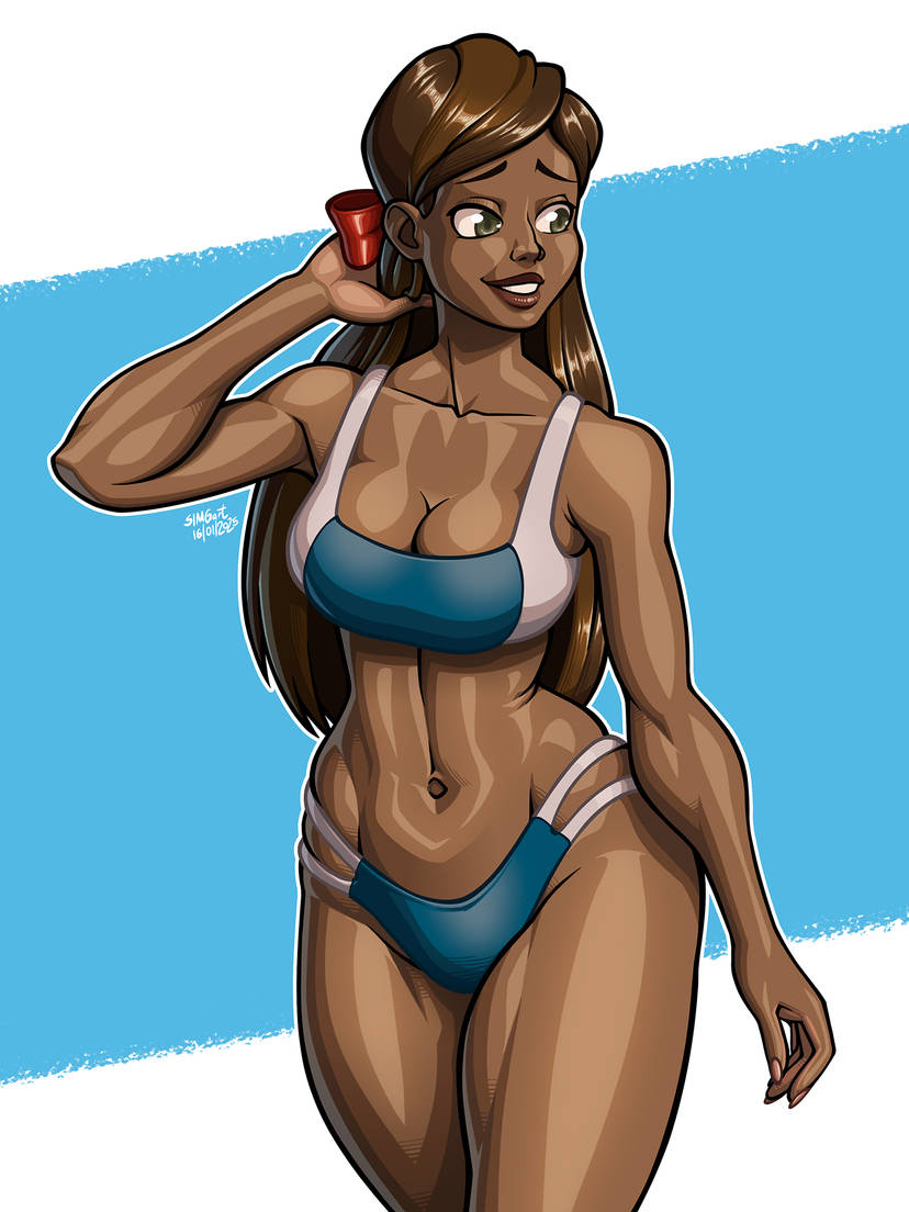 disventure_camp gabby_(disventure_camp) simgart solo swimsuit
