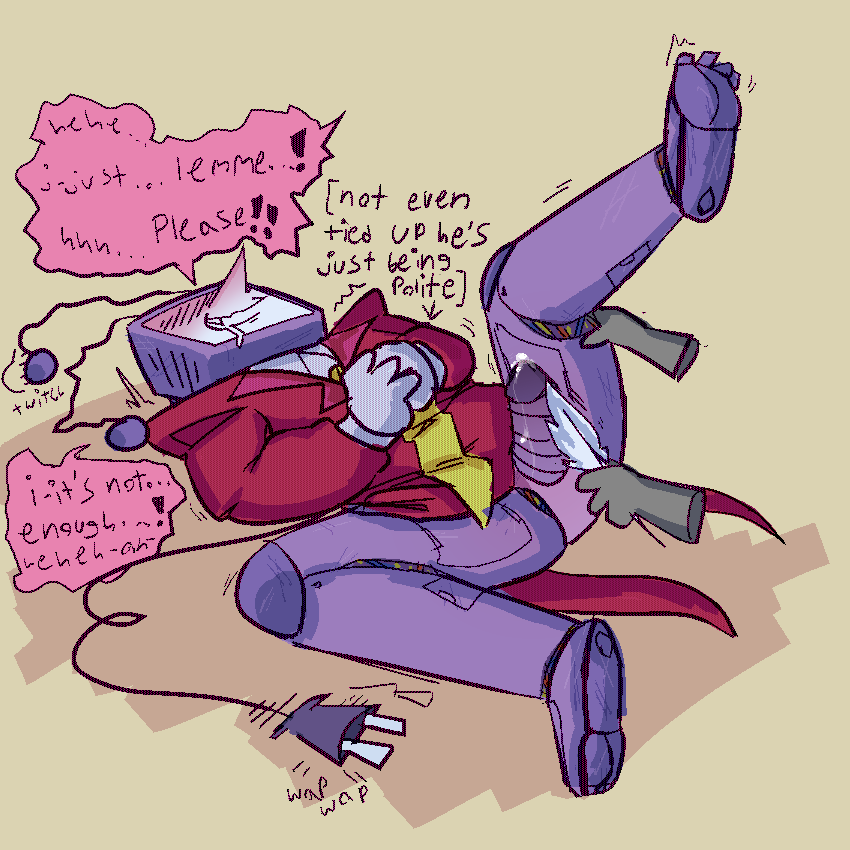 begging begging_for_more blush blush clip_studio_paint_(medium) cliveisawesome223 cock deltarune deltarune_chapter_3 dialogue dialogue_box dialogue_bubble digital_art digital_drawing_(artwork) digital_media_(artwork) disembodied_hand disembodied_hands drool drooling edging english english_text erect_penis erection feathers male male_focus male_only partially_clothed penis precum precum_drip precum_on_penis robot robot_boy robot_only self_upload tail tenna_(deltarune) text text_bubble tickle tickle_fetish tickling tickling_fetish tickling_penis tv_head wagging_tail