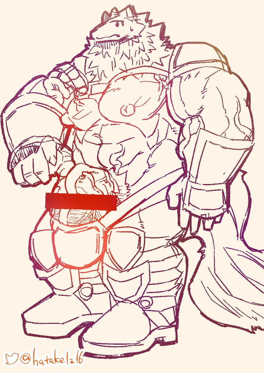 1boy armor belt biceps boots bulge clothing erect_nipples footwear fur gloves hatake horn huge_muscles hyper hyper_penis invalid_tag jockstrap large_nipples looking_at_viewer male male_only mammal muscular nipples penis quads snout solo triceps underwear vein veiny_muscles veiny_penis