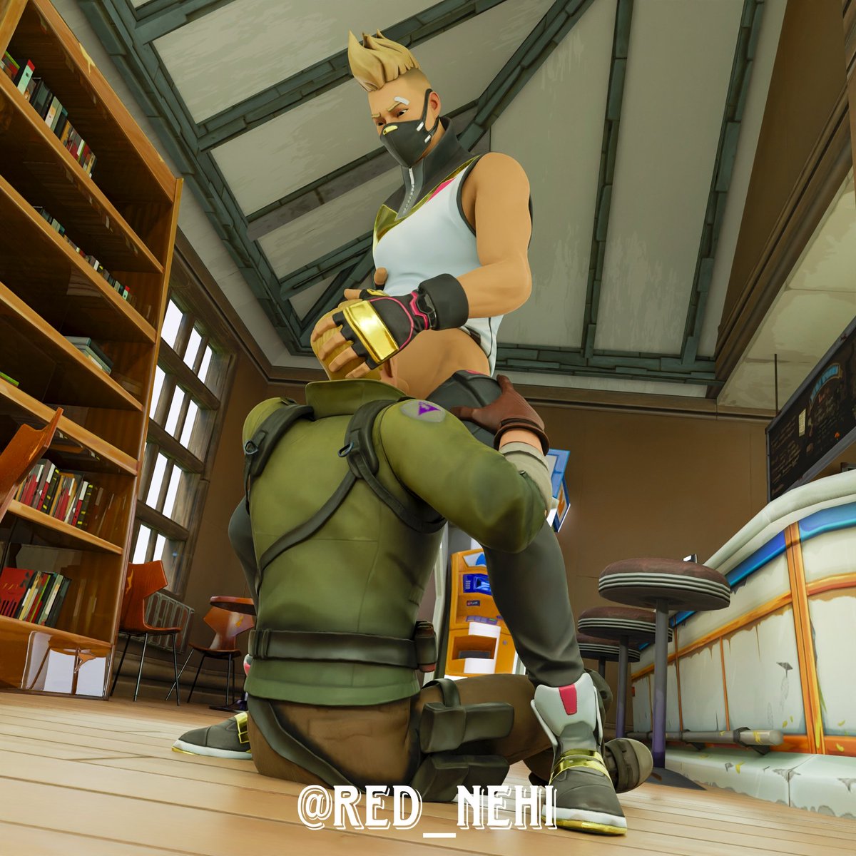 2boys blowjob drift_(fortnite) fortnite gay gay_blowjob gay_sex jonesy_(fortnite) male male/male male_only oral oral_sex penis red_nehi sex shirt_lift