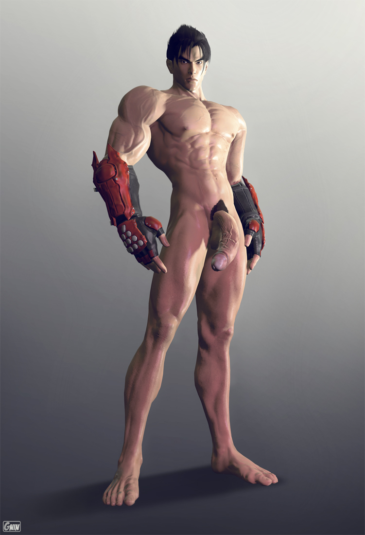 1boy 3d abs artist_logo artist_name asian asian_male balls ballsack bara barefoot black_hair curved_cock erect_nipples erection feet fingerless_gloves foreskin foreskin_folds full-length_portrait full_body gnin gninrom human intact jin_kazama large_penis looking_at_viewer looking_down looking_down_at_viewer low-angle_view male male_nipples male_only male_pubic_hair manly muscular nude_male penis retracted_foreskin scrotum smooth_skinned_male solo solo_male source_filmmaker tekken testicles toes uncut veiny_muscles veiny_penis