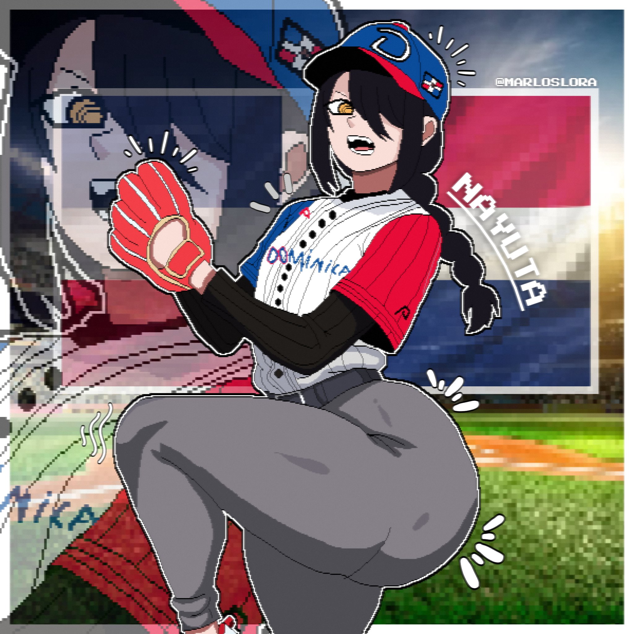 ai, ai art, ai assisted, ai generated, ai-created, chainsaw man, curvy body, marlosarts, nayuta (chainsaw man), thick thighs, voluptuous female