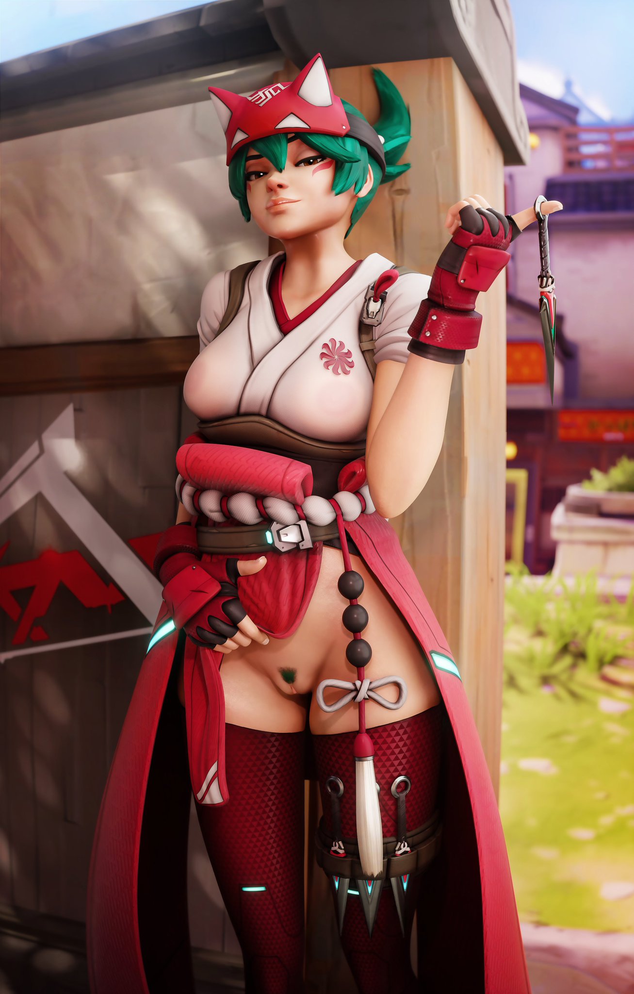 1girls, 3d, activision, big ass, big breasts, breasts, curvaceous, curvy, curvy figure, dinoboy555, female, hips, huge ass, huge breasts, kiriko (overwatch), kiriko kamori, large ass, large breasts, legs, light skin, light-skinned female, mature, mature female, overwatch, overwatch 2, slim waist, thick, thick hips, thick legs, thick thighs, thighs, voluptuous, waist, wide hips