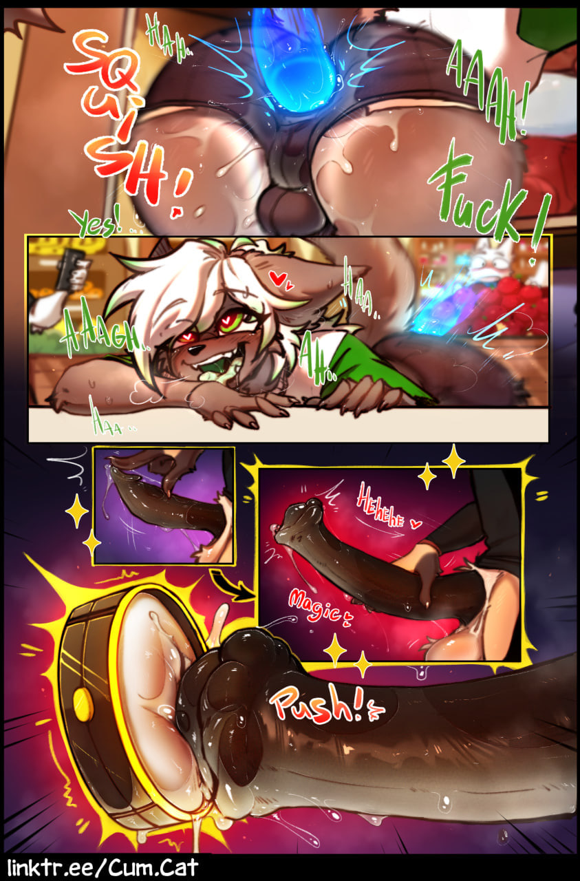 animal_genitalia animal_penis anthro ass balls blush bodily_fluids canid canine clothed clothing comic cum cum.cat cum_inside digital_media_(artwork) duo english_text equine_genitalia equine_penis erection femboy fennec_fox fox fur genital_fluids genitals hair hi_res male male/male male_penetrated male_penetrating male_penetrating_male mammal non-euclidean_sex nude open_mouth penetration penile penis penta_(cum.cat) portal portal_sex pounding_ass public public_sex sex smile tail text thinking_with_portals thrust thrusting true_fox