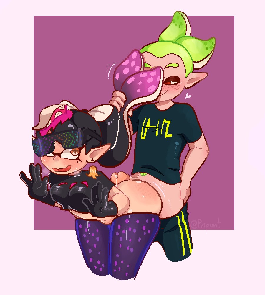 1boy, 1girls, agent 3 (splatoon), ass, big ass, big breasts, big butt, big penis, big thighs, big titties, breasts, callie (splatoon), clothing, curvaceous, curvaceous female, curvaceous figure, curvy, curvy figure, curvy hips, female, female focus, grabbing hair, inkling, inkling boy, male, male agent 3 (splatoon), nintendo, octo callie, penis, pointy ears, pripunt, splatoon, splatoon (series), splatoon 2, splatoon 2: octo canyon, squid sisters, tentacle hair, thigh highs