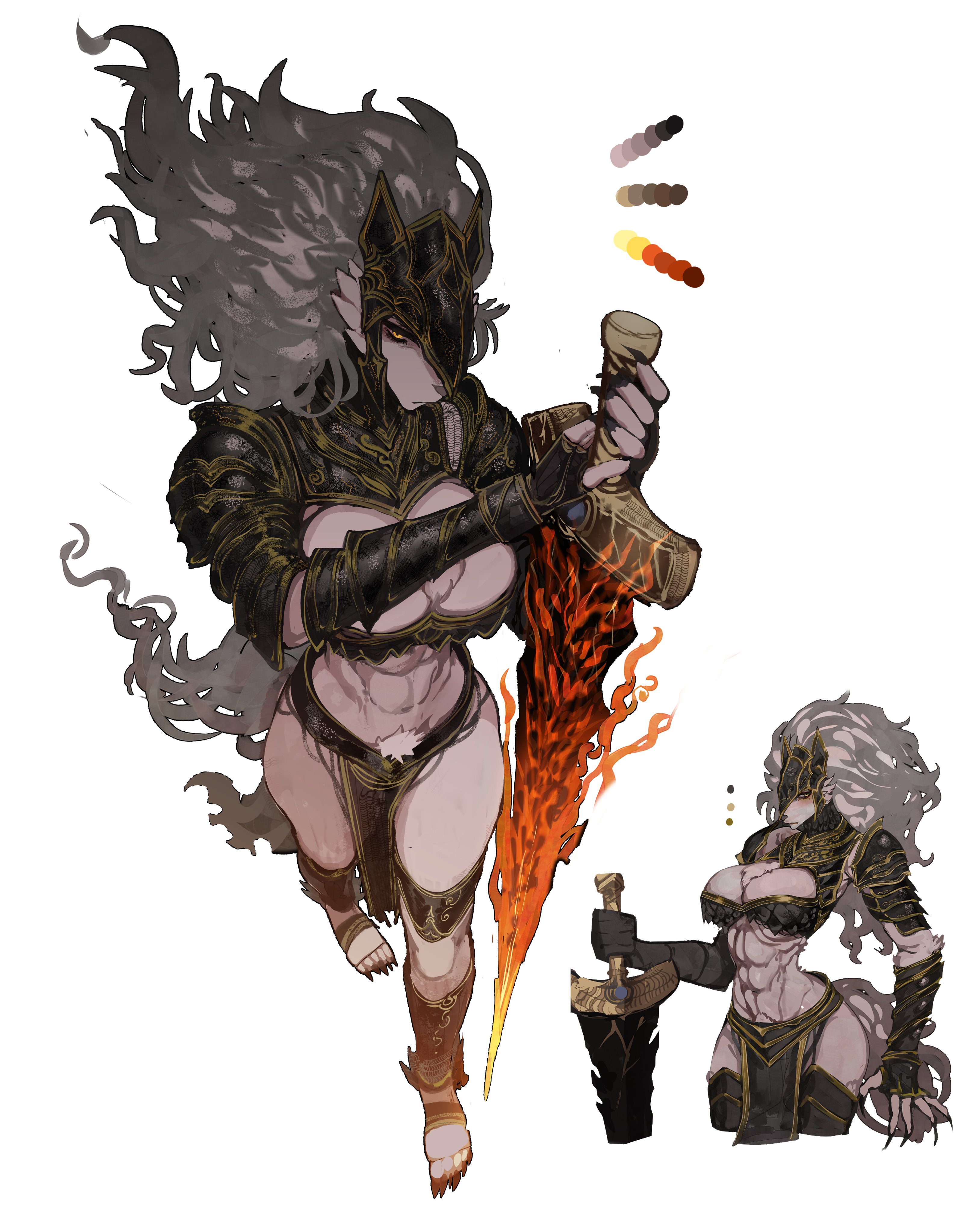 1furry, 1girls, abs, anthro, anthrofied, armor, big breasts, blush, breasts, busty, claws, cleavage, curves, curvy, elden ring, female, female only, fit, fit female, fromsoftware, fur, furry, furry female, greatsword, helmet, huge breasts, large breasts, maliketh the black blade, milf, rule 63, sharp claws, sword, thin, thin female, tomatolover16, toned, toned female, toned stomach, white fur, wolf girl, wolf humanoid