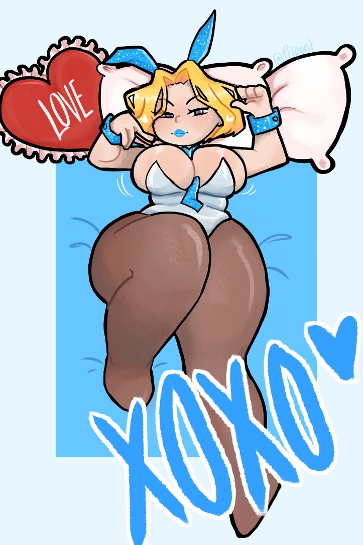 big breasts, big thighs, big titties, blonde female, blonde hair, blue lipstick, bob cut, breasts, bunny ears, bunny girl, bunny girl suit, bunnysuit, clothing, curvaceous, curvaceous female, curvaceous figure, curvy, curvy figure, curvy hips, emma frost, emma frost (marvel rivals), female, female focus, female only, looking at viewer, marvel, marvel comics, marvel rivals, pripunt, short hair, yellow hair