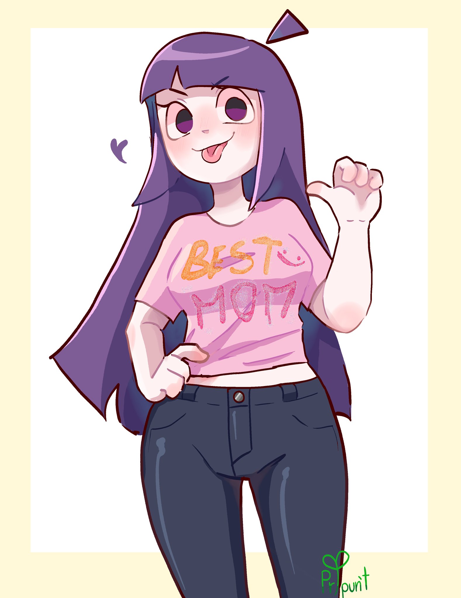 clothing, curvaceous, curvaceous female, curvaceous figure, curvy, curvy figure, curvy hips, female, female focus, female only, fully clothed, lila (spooky month), long hair, looking at viewer, milf, pripunt, purple hair, spooky month, sr pelo