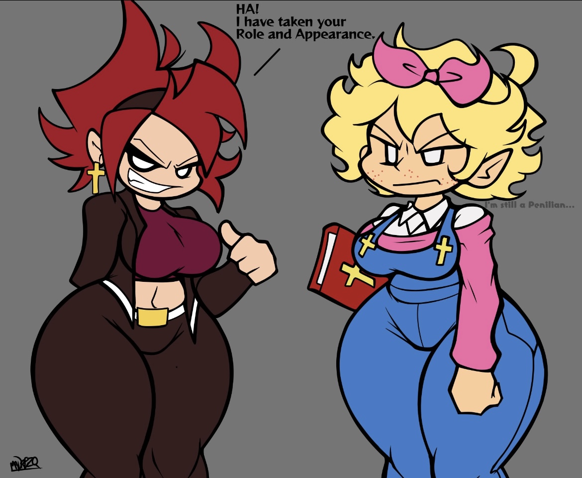 ass, big breasts, breasts, cassandra (newgrounds), clothed, d-side cassandra, d-side nene, d-side nene (week 3), female, female only, friday night funkin, friday night funkin (d-side), huge ass, mrdrezq, nene (newgrounds)
