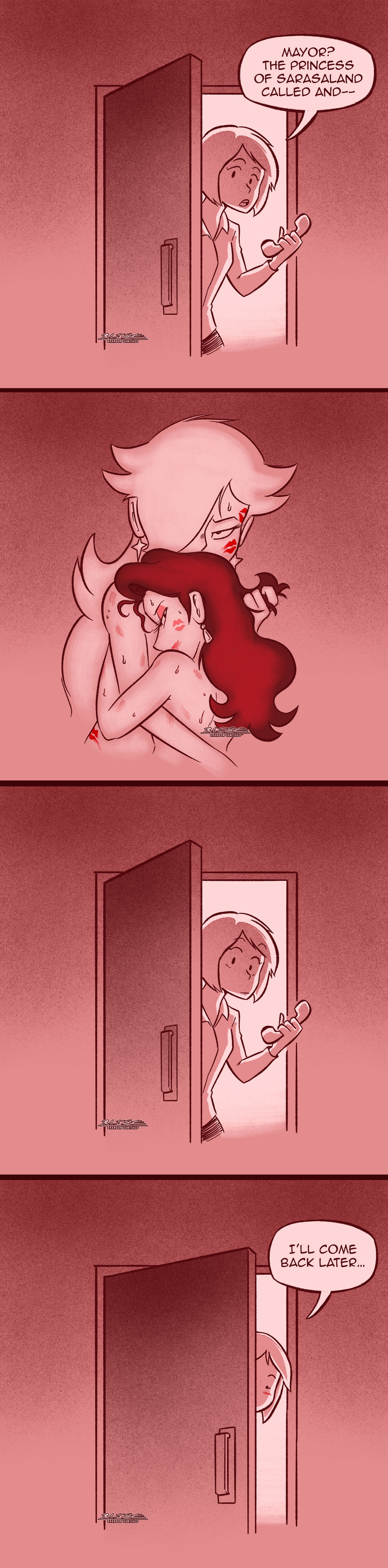 3girls brandon_santiago_(artist) comic interrupted interrupted_sex marvel pauline princess_rosalina
