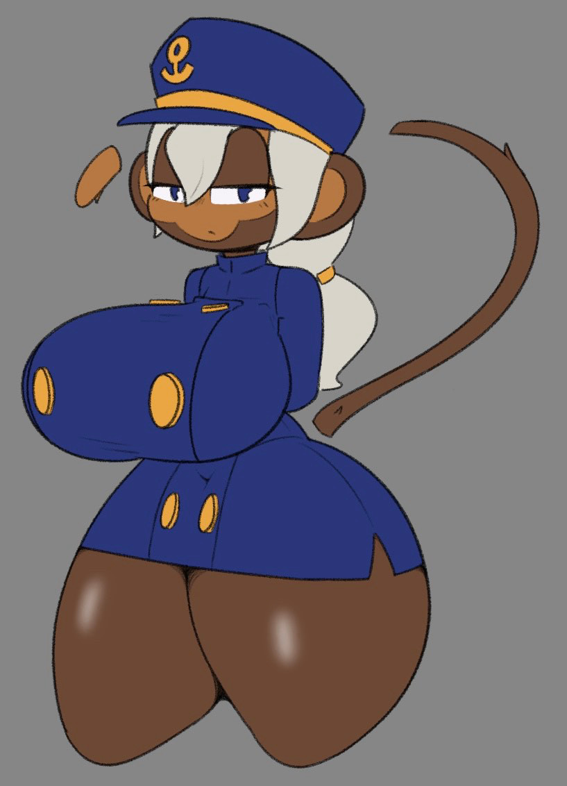 1girls, 25circle, admiral brickell, anthro, big breasts, bloons tower defense, breasts, female, furry, huge breasts, hyper breasts, monkey, monkey girl, primate, tagme, thick thighs, wide hips