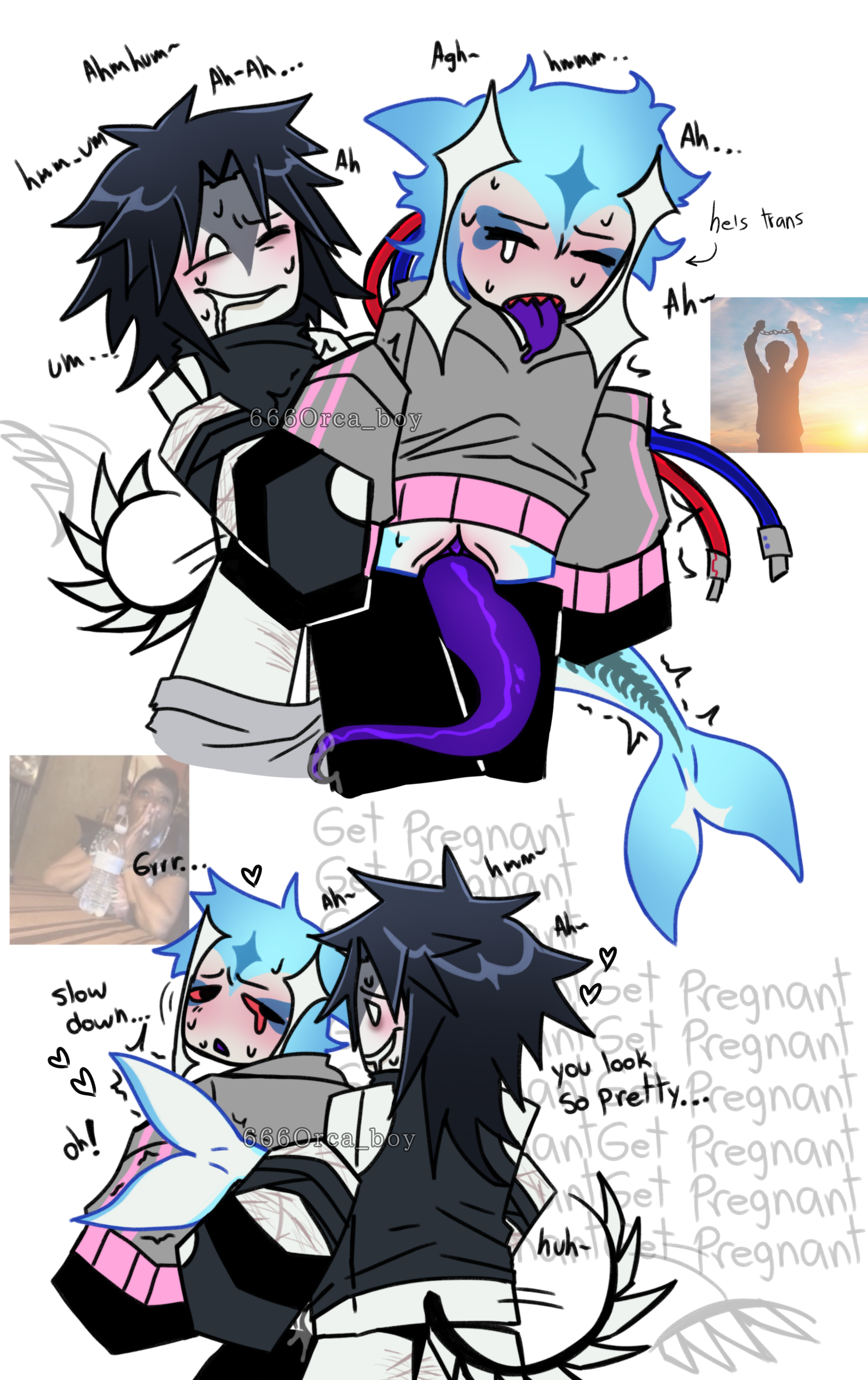 1boy, 1cuntboy, 666orca boy, blocky body, cuntboy, cuts, english text, forsaken (roblox), gentle sex, intersex, male, meme in the background, orca, pants down, pussy, roblox, roblox game, robloxian, self insert, self upload, selfship, tagme, tentacle, text, trans man, two time, watermark, yume, yumeship, yumeshipping