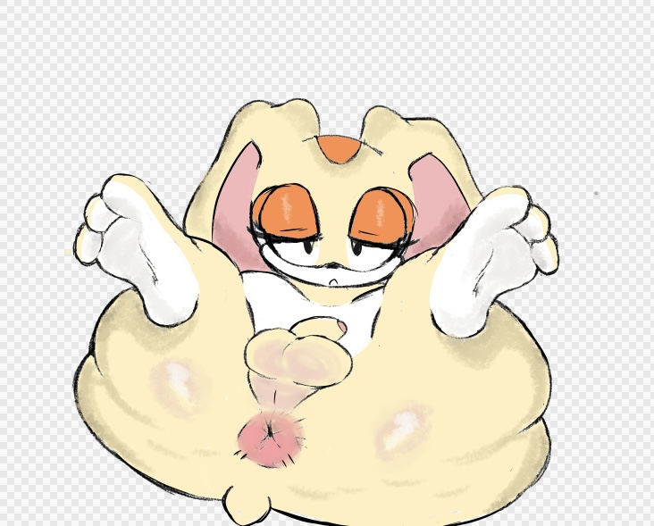 anthro, big ass, cream the rabbit, cub, dickgirl, furry, futa cub, futa sans pussy, futanari, intersex, slobber7, soles, sonic (series), sonic the hedgehog (series)