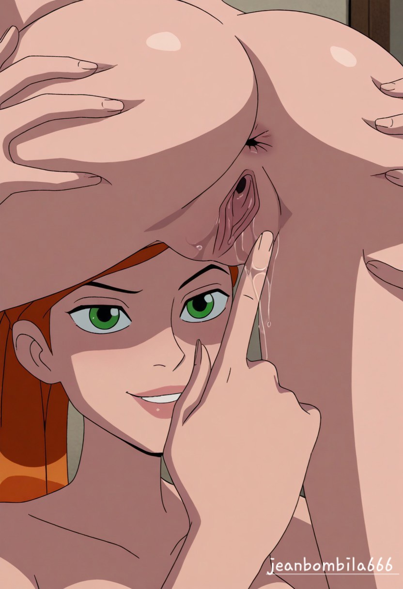 ai generated, ben 10, ben 10 alien force, ben 10 ultimate alien, cartoon network, female, gwen tennyson, gwen tennyson (alien force), gwen tennyson (classic), gwen tennyson (ultimate alien), jeanbombila666, lesbian sex, pussy, pussy juice, yuri