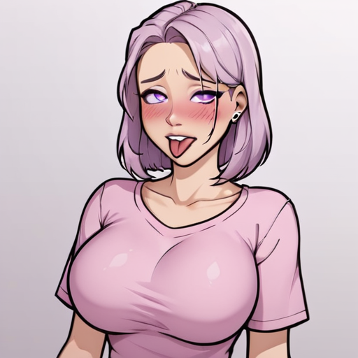 ai_generated big_breasts female purple_hair sexy solo