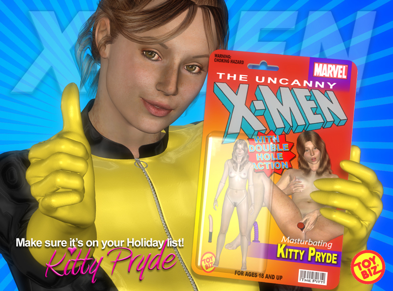 1girls 3d female female_only kitty_pryde marvel marvel_comics shadowcat solo straight_hair the_pitt uncensored x-men