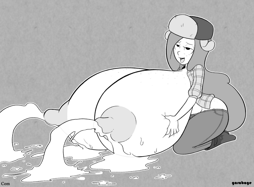 breasts, disney, female, female only, garabatoz, gigantic breasts, gravity falls, lactation, monochrome, nipples, red hair, solo, straight hair, wendy corduroy, what