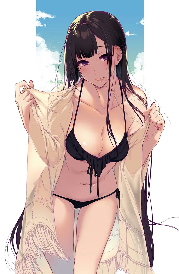 1girls ane_naru_mono bikini chiyo_(ane_naru_mono) female female_only pochi_(pochi-goya) solo swimsuit tagme thigh_gap