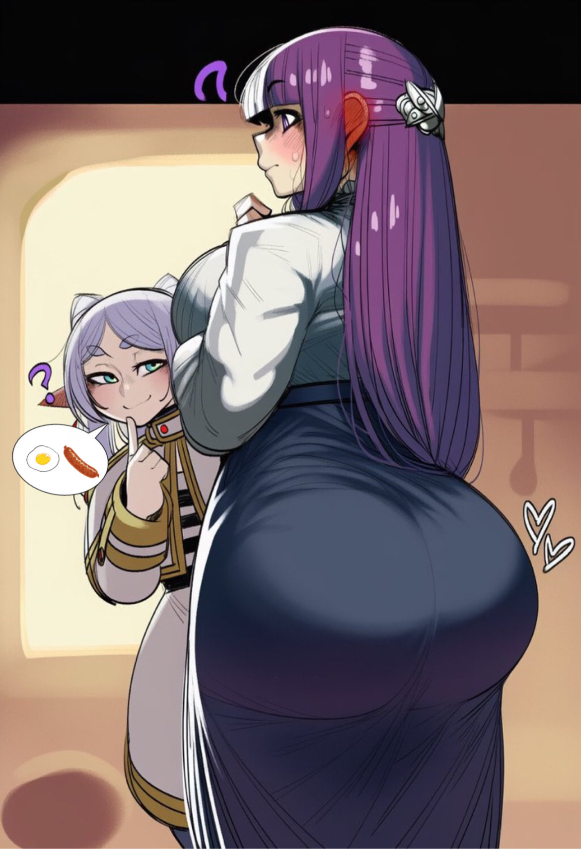 1futa, 1girls, ai generated, coldfrieren, fern (sousou no frieren), frieren, futa on female, futanari, sousou no frieren