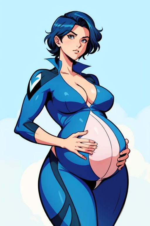 1girls ai_generated dc dc_comics dick_grayson female female_only genderswap genderswap_(mtf) nightwing pregnant pregnant_female rule_63