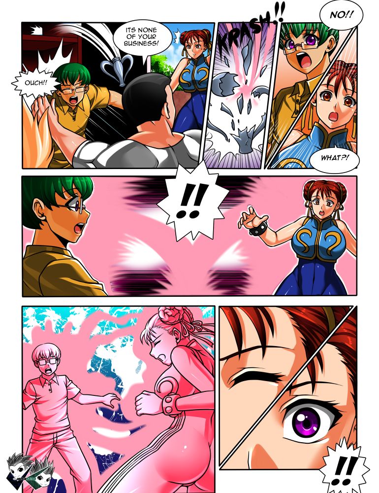 1girls, 3boys, ass, body swap, chun-li, comic, female, jadenkaiba, male, street fighter, street fighter alpha