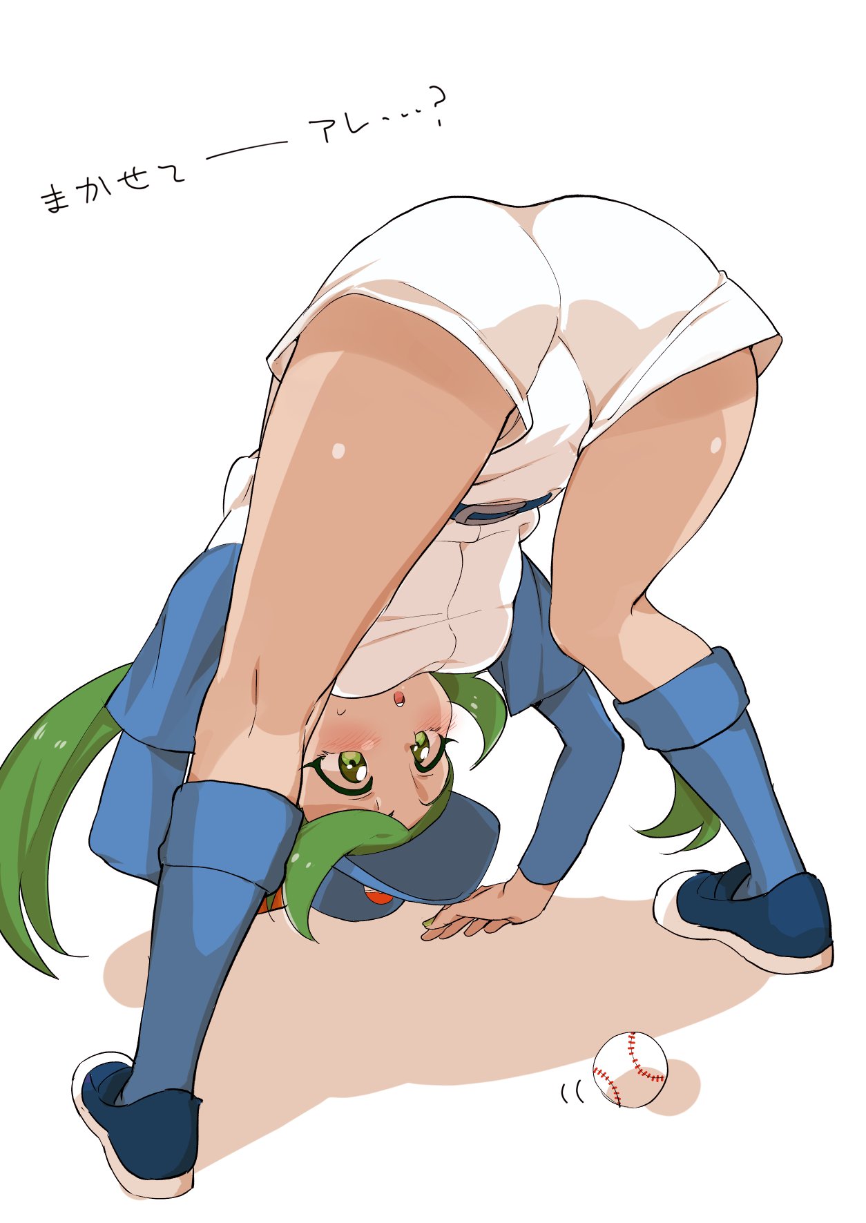 1girls, ass, dark skin, dark-skinned female, female, green eyes, green hair, human, mallow (pokemon), nintendo, pokemon, pokemon sm, solo