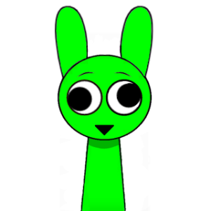 bunny green_body hopsy_(johnathonw) immature_guy oc sfw silly_boi sprunki user_persona