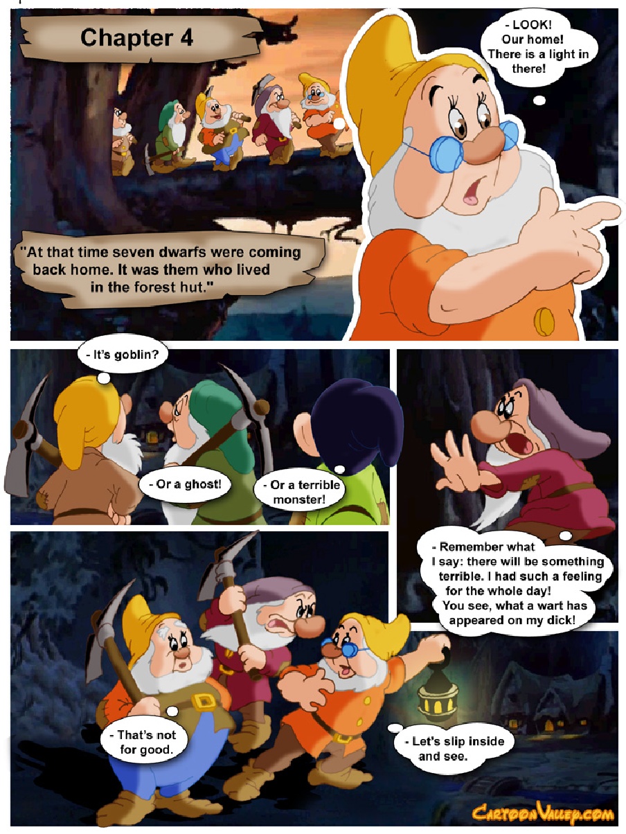 cartoonvalley.com comic disney doc_(snow_white) dopey_(snow_white) dwarf english english_text grumpy_(snow_white) happy_(snow_white) helg male male_only sleepy_(snow_white) sneezy_(snow_white) snow_white_and_the_seven_dwarfs_(1937_film) speech_bubble text