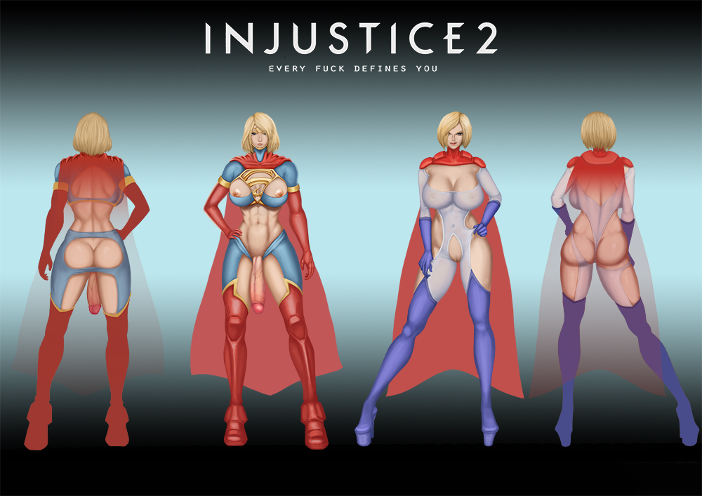 1futa 1girls 624_(artist) bimbo bob_cut breasts dc dickgirl female full-length_portrait futanari injustice injustice_2 intersex large_ass large_breasts nipples penis portrait power_girl see-through standing supergirl tongue_out uncensored