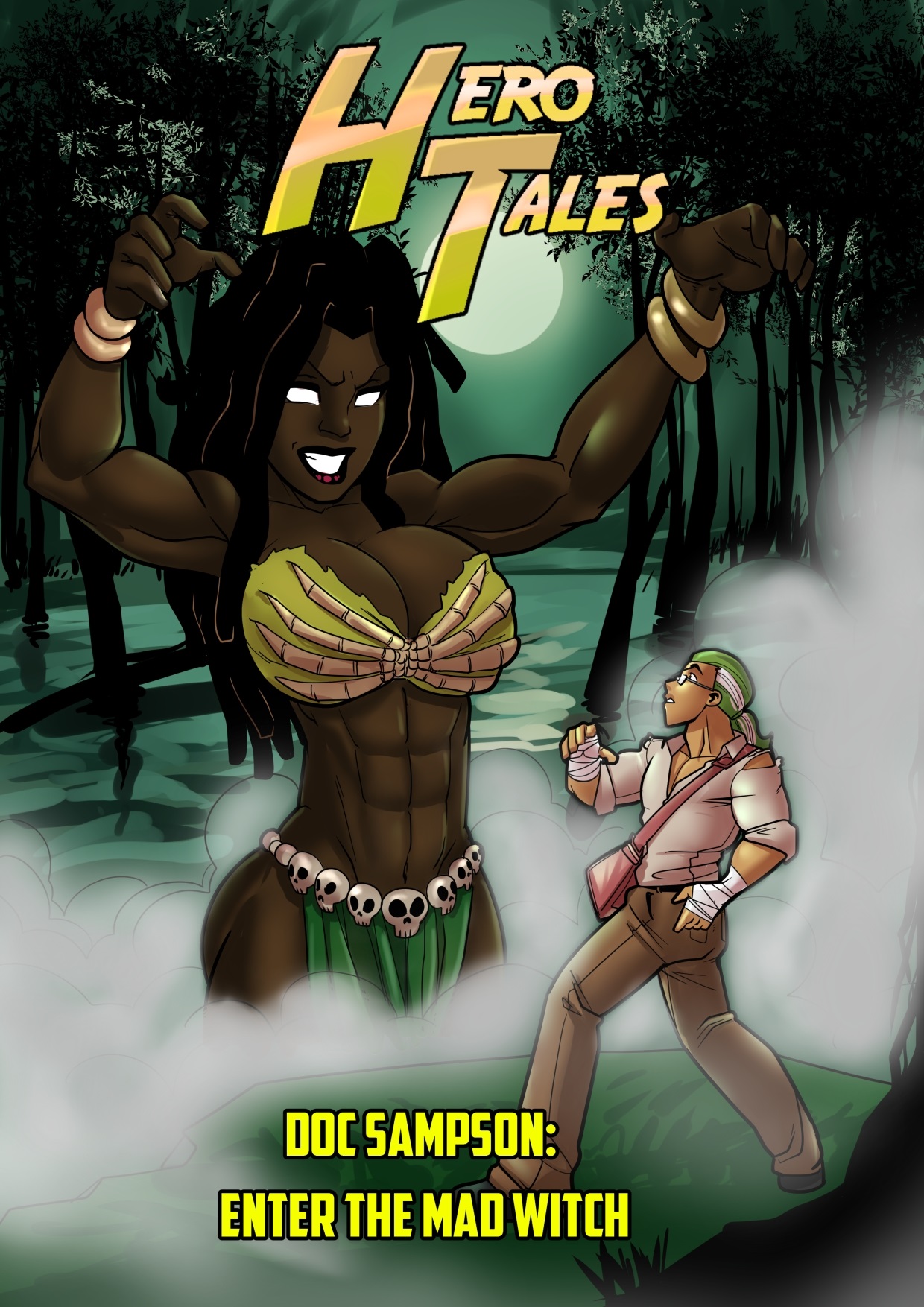 1boy, comic, dark skin, dark-skinned female, female, hero tales, interracial, male, malesande, rabies-t-lagomorph, sampson