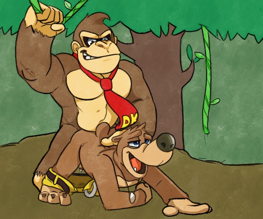 anal anal_sex anthro ape banjo-kazooie banjo_(banjo-kazooie) bear bowserboy101 crossover donkey_kong donkey_kong_(series) duo gorilla male male_only mammal nintendo penetration primate spectral-bat video_games yaoi