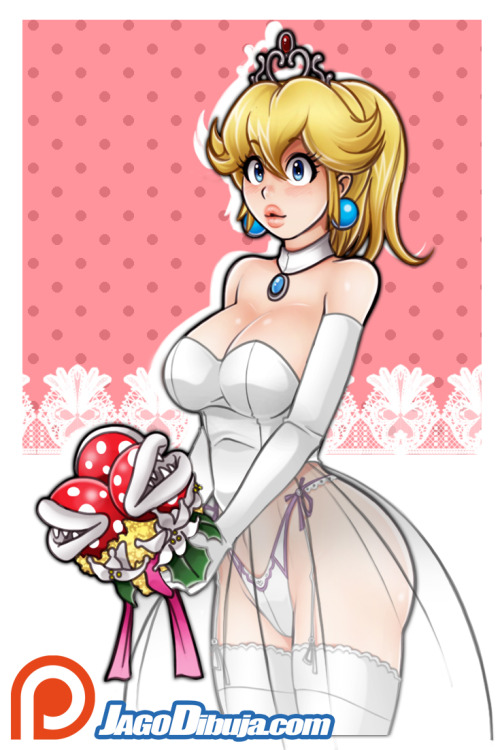 alternate_breast_size bridal_gown bridal_veil bride elbow_gloves gloves jago_dibuja lingerie mario_(series) nintendo panties piranha_plant piranha_plant_bouquet princess_peach super_mario_odyssey wedding_dress wedding_peach_(super_mario_odyssey) wedding_veil