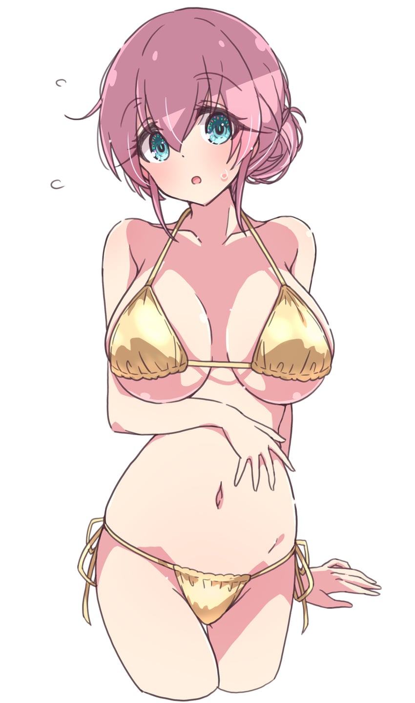 1girls, big breasts, bikini, bocchi the rock!, breasts, female, gotou michiyo, melty pot, tagme